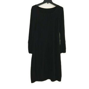 😍Rina Zin Black Lagenlook Knit Long Sleeve Dress Chiffon Balloon Sleeve Ends 2